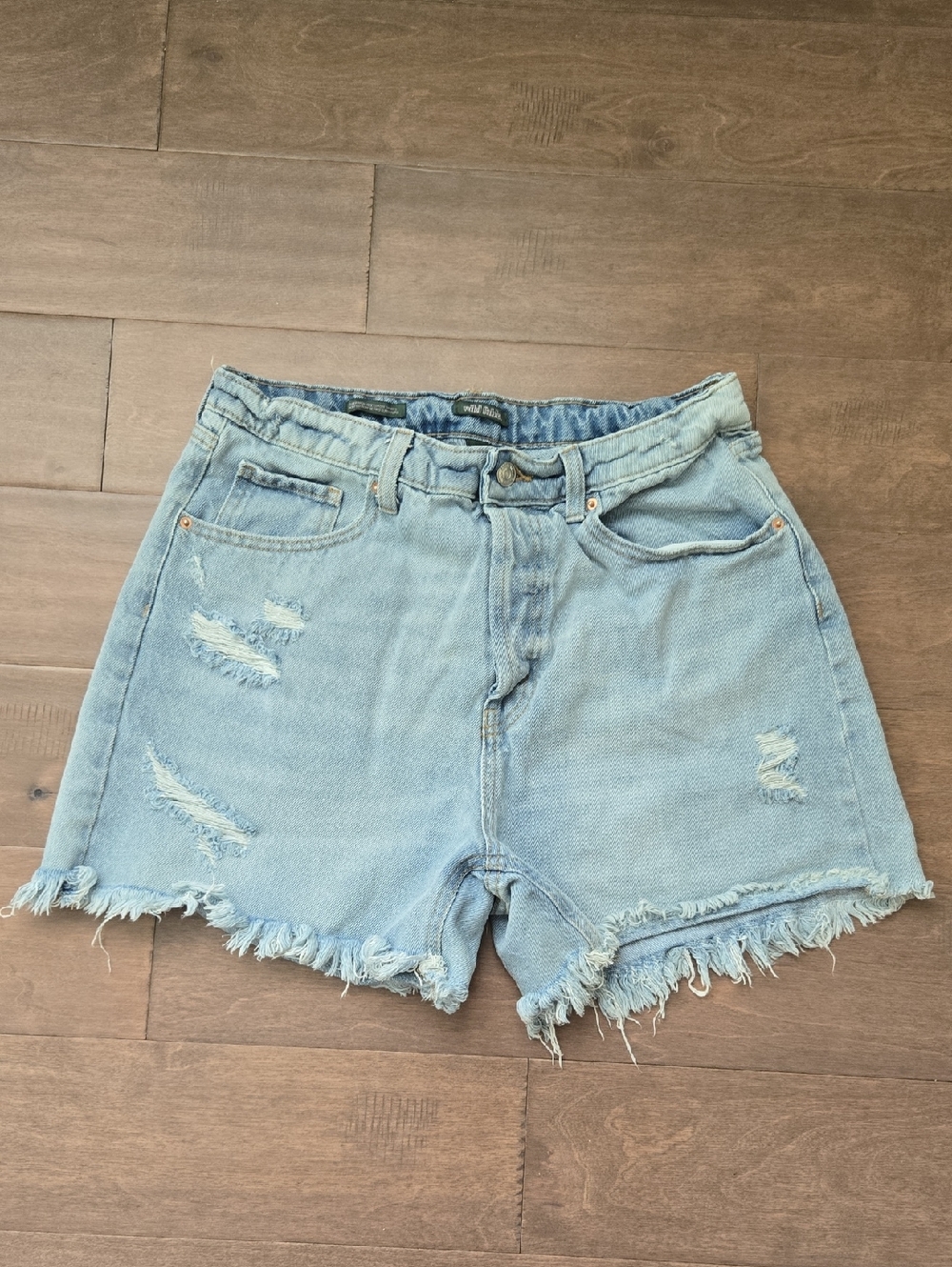 wild fable Light Blue Distressed Denim Cutoff Shorts - Size 10